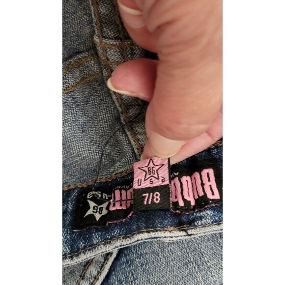 Bubblegum Womens 7/8 Jeans With Embroidered Peacock Design & Bead Accents - Dist - Picture 5 of 8